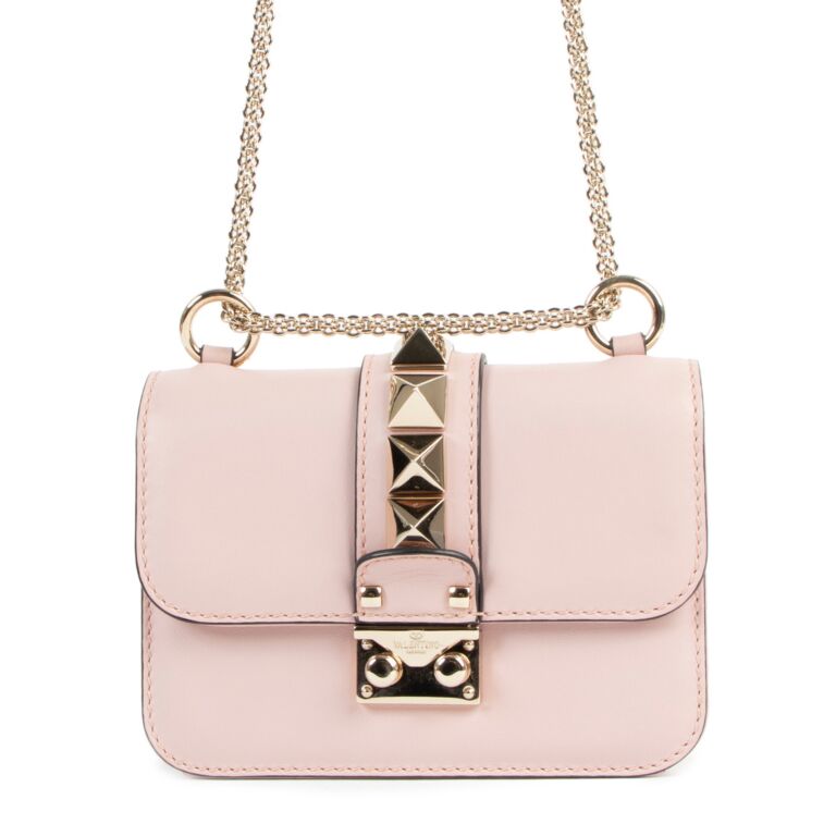 Valentino Pink Grained Leather VSLING Small Top Handle Crossbody Bag -  Yoogi's Closet
