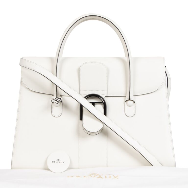 Delvaux - Authenticated Brillant Handbag - Leather White Plain for Women, Very Good Condition
