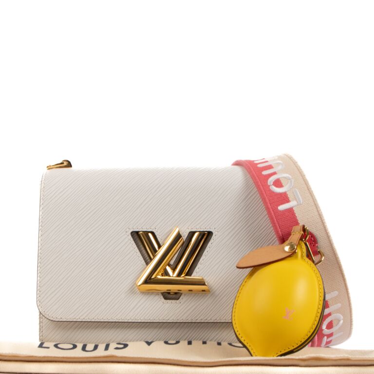  Louis Vuitton, Pre-Loved White Epi Twist Top Handle Bag MM,  White : Luxury Stores