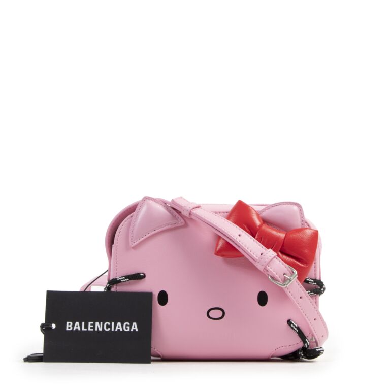 Balenciaga HELLO KITTY Baby Pink Large SZ Ville Handbag With NEW With Tags