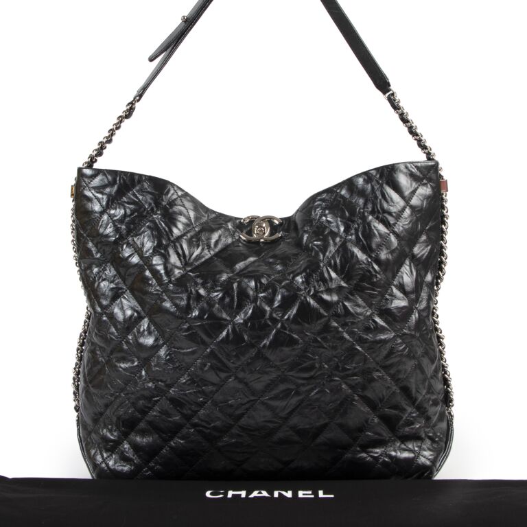 Chanel Black Quilted Leather Nano Top Handle Square Classic Flap Bag   STYLISHTOP