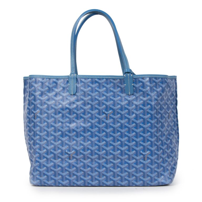 Goyard Blue St. Louis PM Tote Bag ○ Labellov ○ Buy and Sell Authentic Luxury