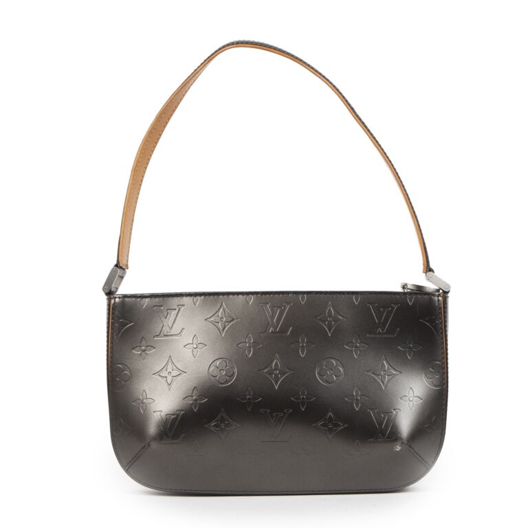 Louis Vuitton Metallic Black Monogram Embossed Leather Mat Fowler Bag Louis  Vuitton