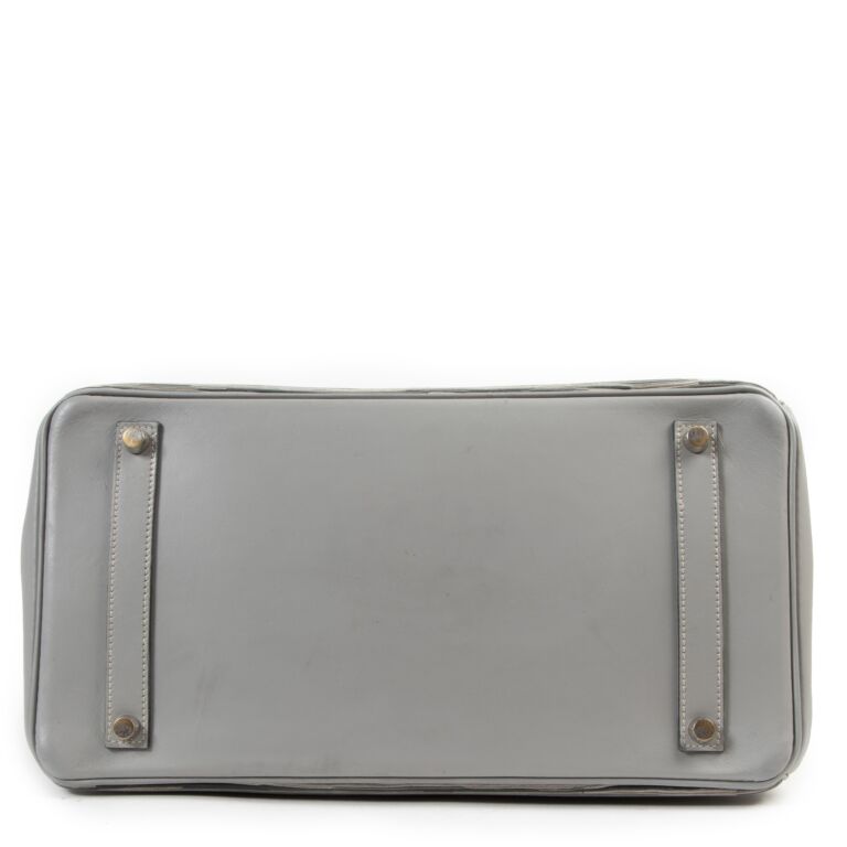 HERMES Birkin 35 Vibrato/Boxcalf Leisin/Silver Metal Fittings Women's  Handbag