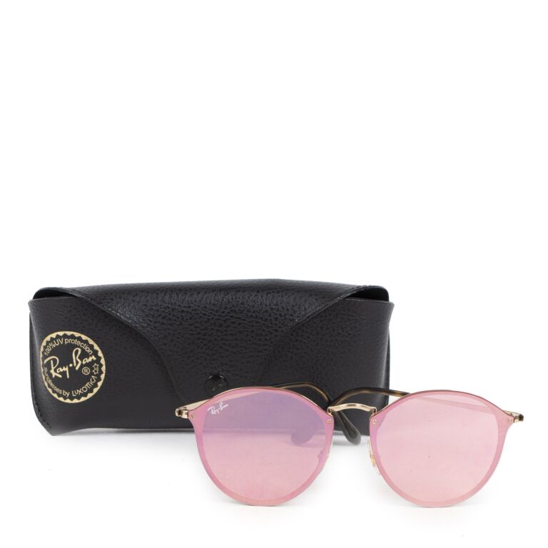 Ray Ban Pink Blaze Round Sunglasses ○ Labellov ○ Buy and Sell Authentic  Luxury