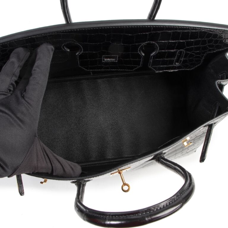 Hermès Porosus Crocodile Birkin 35 Black Bag – ZAK BAGS ©️