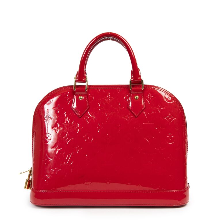 Louis Vuitton Red Vernis Alma PM Bag ○ Labellov ○ Buy and Sell Authentic  Luxury