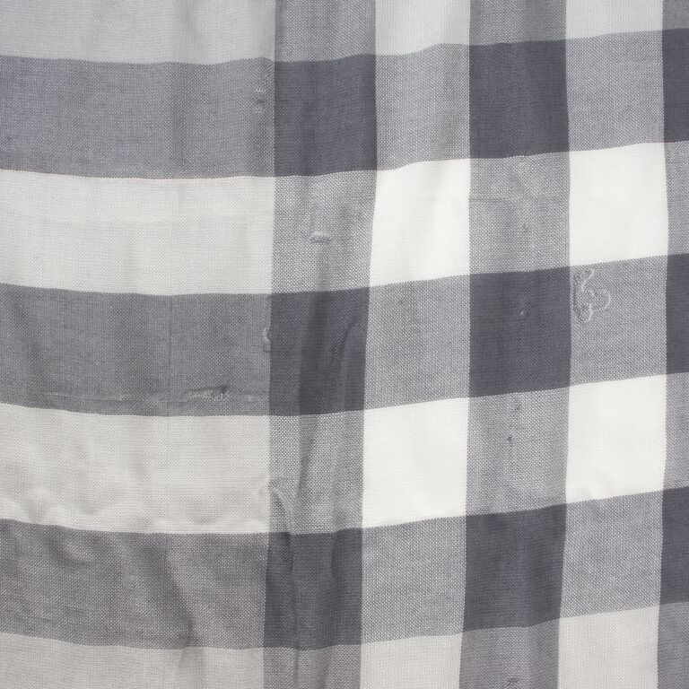 Burberry Grey House Check Silk Scarf — BLOGGER ARMOIRE