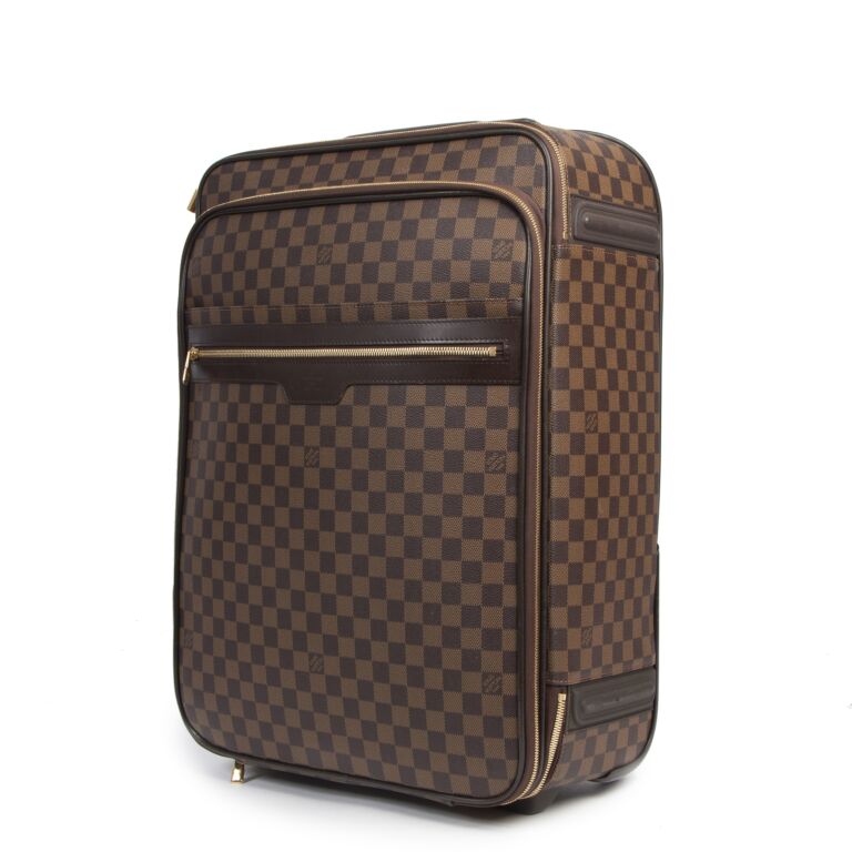Louis Vuitton Pegase 50 Suitcase, in a brown Damier Ebene coated