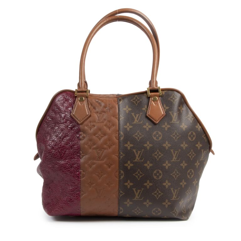 Limited Edition Louis Vuitton Burgundy Blocks Zipped Tote Bag ○ Labellov ○  Buy and Sell Authentic Luxury