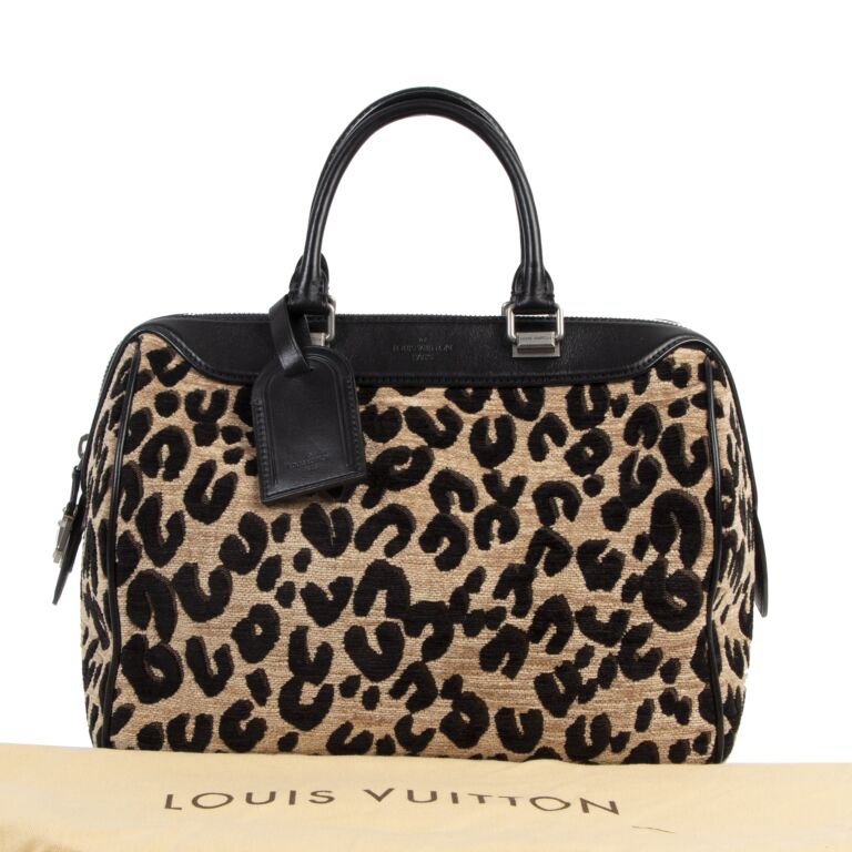 Louis Vuitton Stephen Sprouse Tan And Black Leopard Chenille And