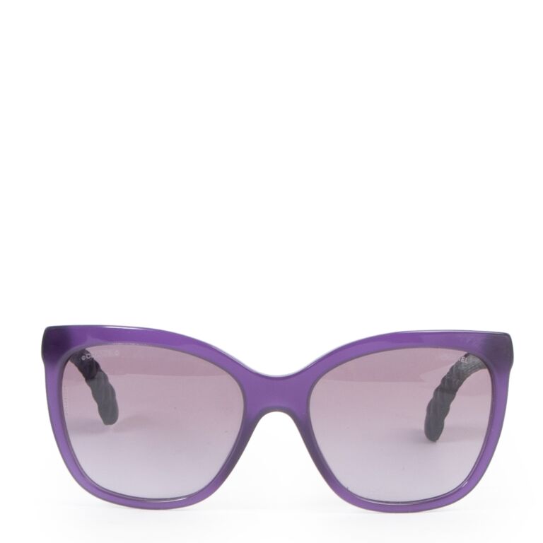 Top 37+ imagen chanel purple sunglasses