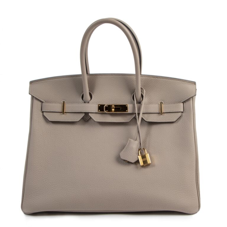 Hermes Gris Tourterelle Porosus Crocodile Birkin 35 Bag – The Closet