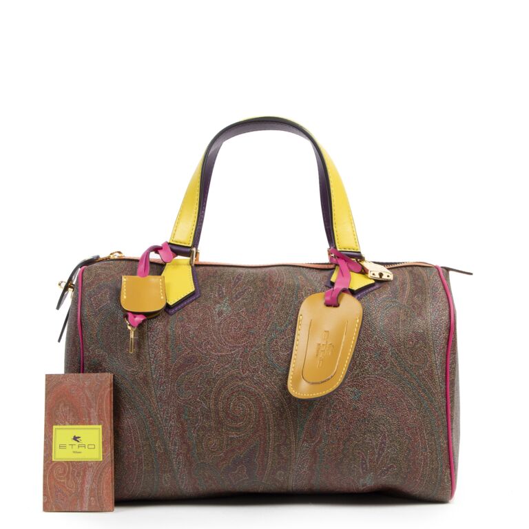 Etro Floral Paisley Boston Bag - Brown Handle Bags, Handbags - ETR58806