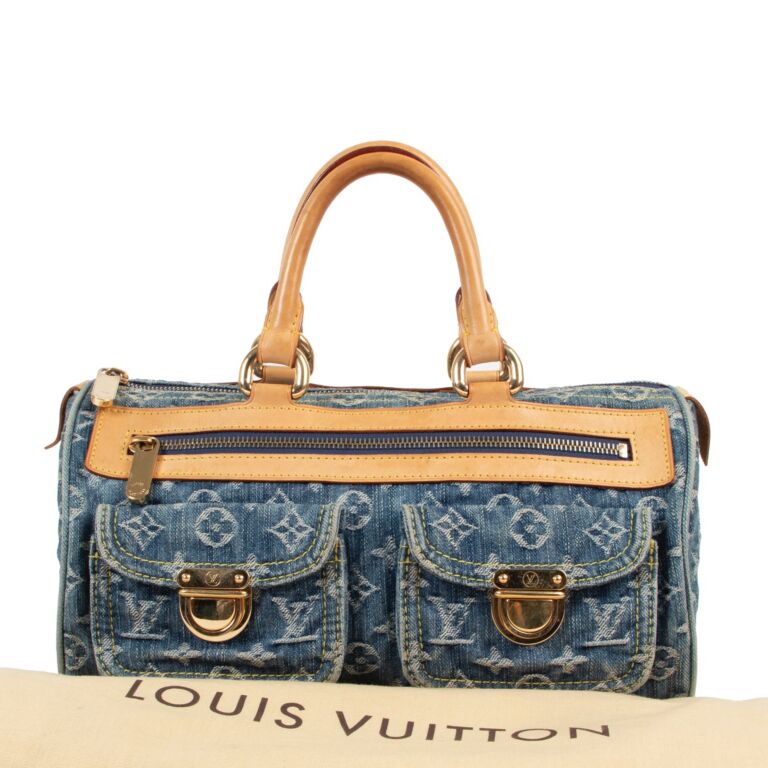 Louis Vuitton Blue Monogram Denim Neo Speedy Bag ○ Labellov