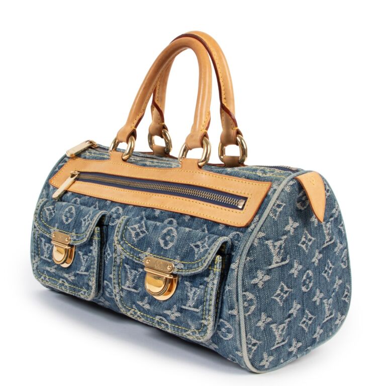 Louis Vuitton Blue Monogram Denim Neo Speedy Bag ○ Labellov