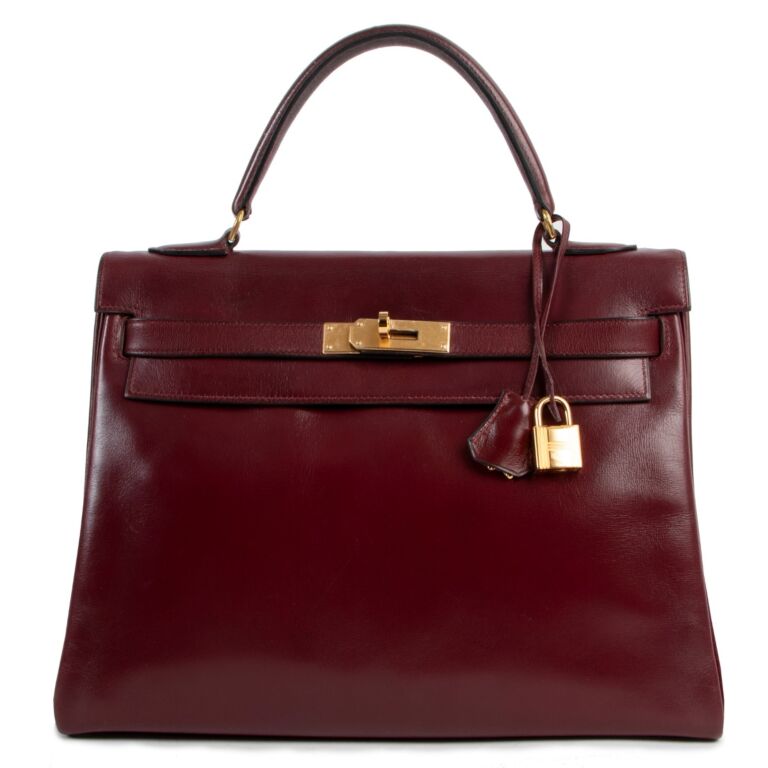 Hermès Vintage Kelly 32 Rouge H Box GHW ○ Labellov ○ Buy and