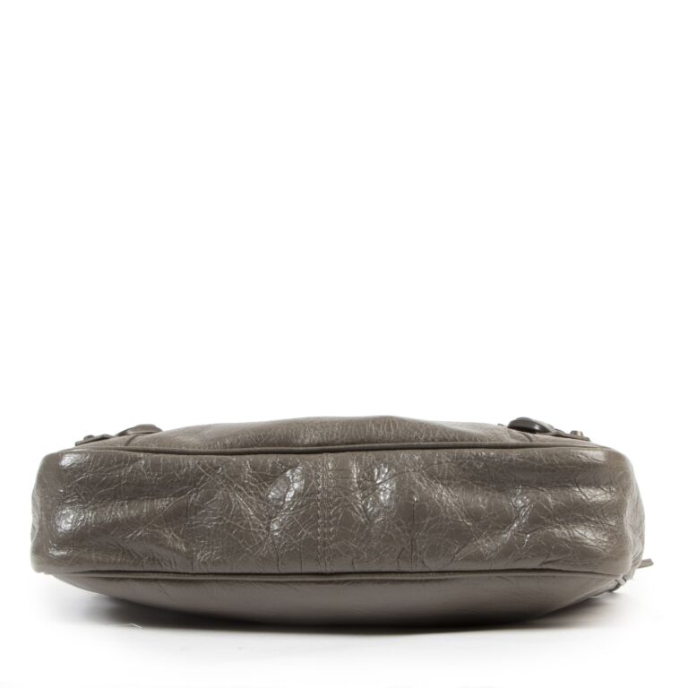 Balenciaga Hip Crossbody Bag in Grey Leather – Fancy Lux