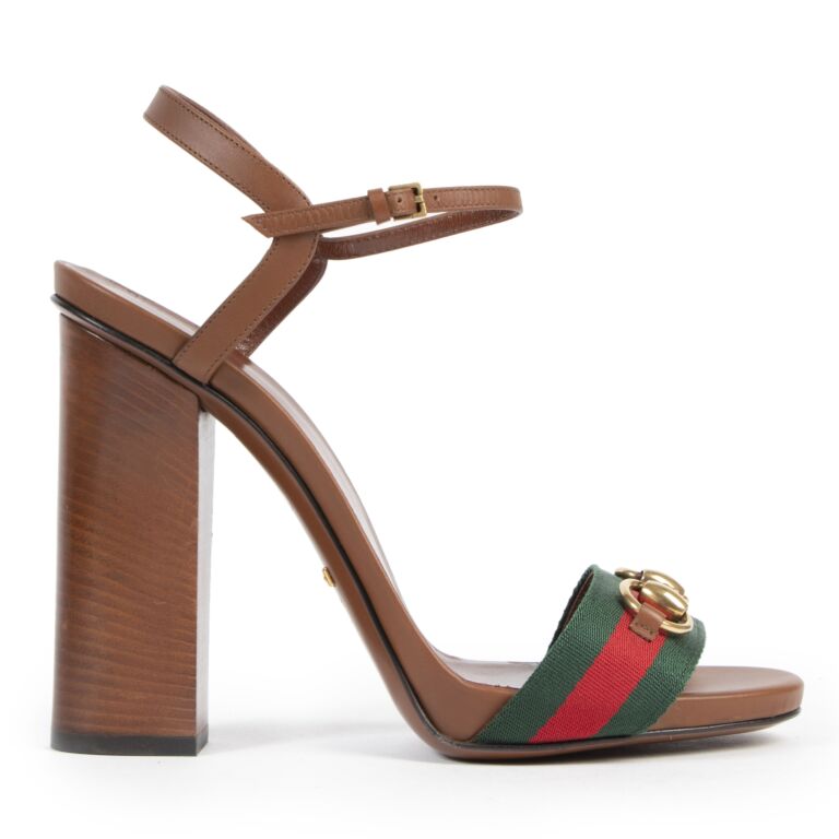 Gucci Web Block Heel Sandals - size 38 Labellov Buy and Sell Authentic ...