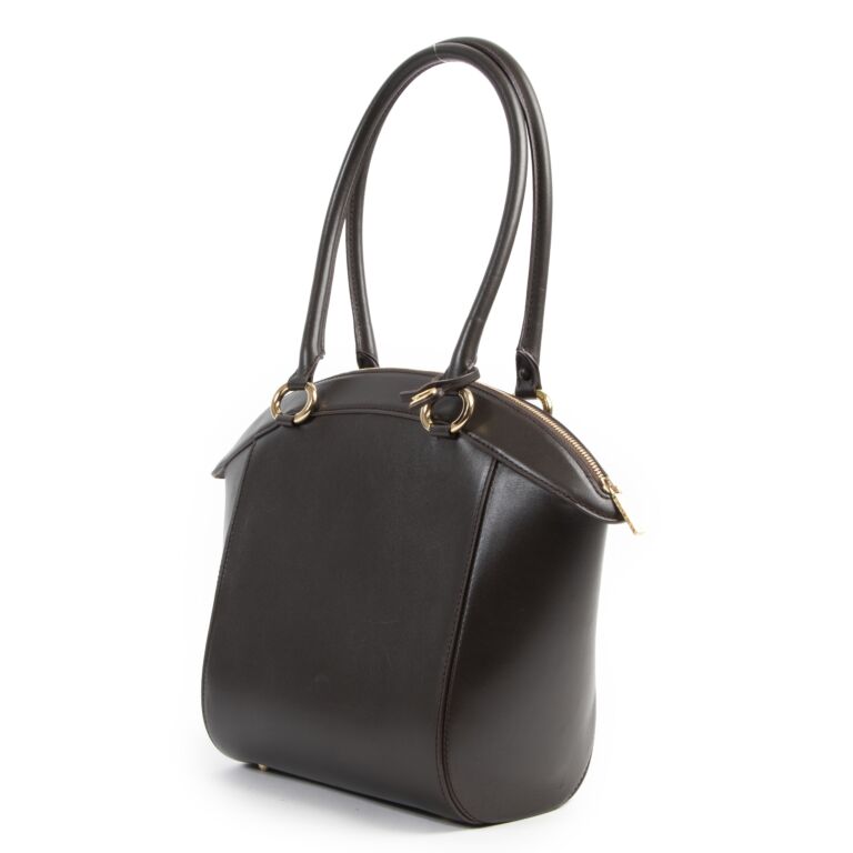 Delvaux Brillant Top Handle Bag Mixed Exotics GM Brown at 1stDibs