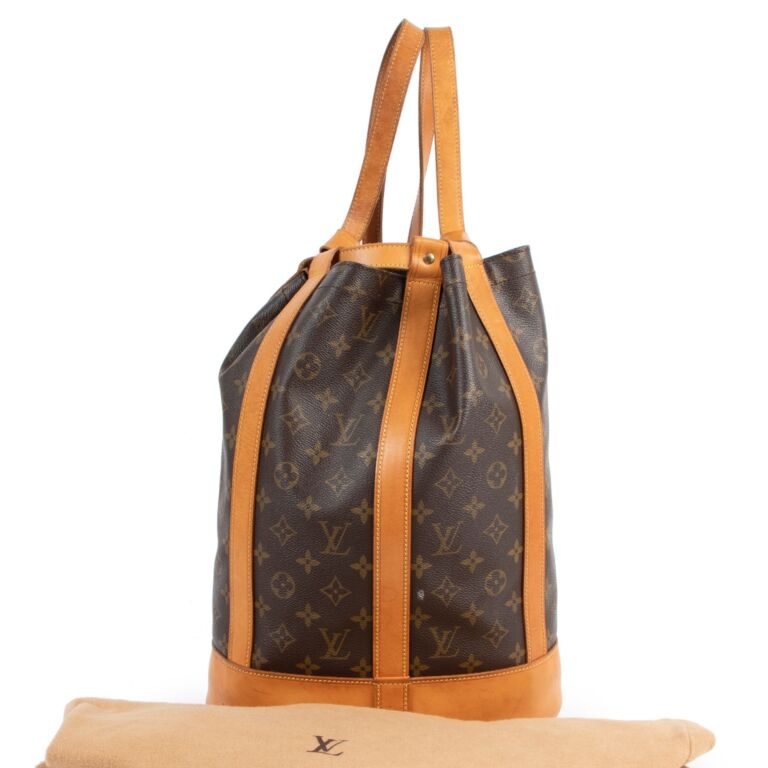 Louis Vuitton GM Randonnee Monogram Shoulder Bag Backpack NEW VACHETTA  LEATHER