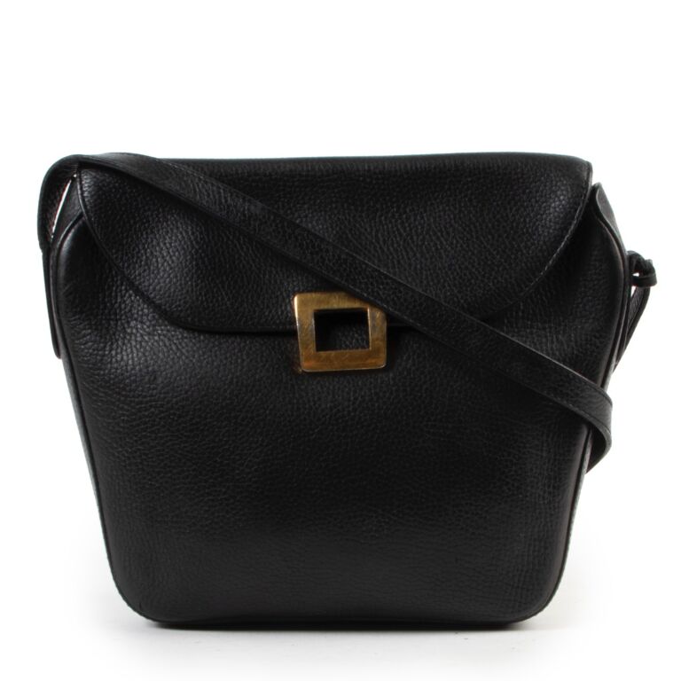 Delvaux Black Square Crossbody Bag Labellov Buy and Sell Authentic Luxury