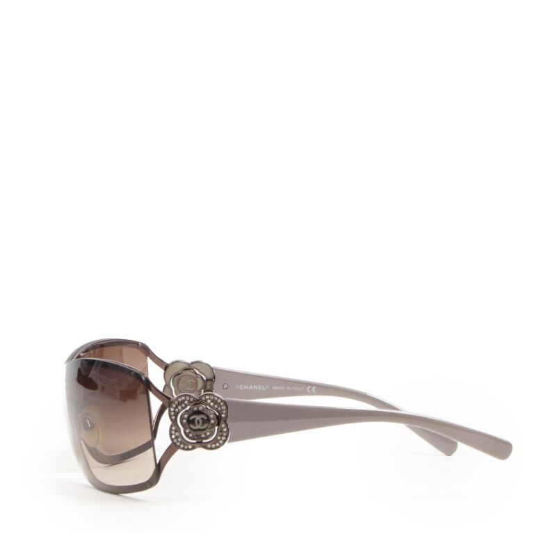 Chanel Black Lens Frameless with Swarovski Crystals Sunglasses 4117B   Yoogis Closet