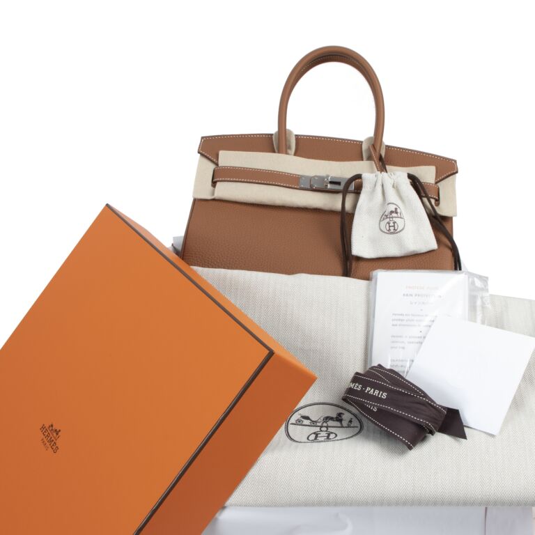 Hermès Birkin 30 Togo Doublure Chevre Pigmente Etoupe PHW ○ Labellov ○ Buy  and Sell Authentic Luxury
