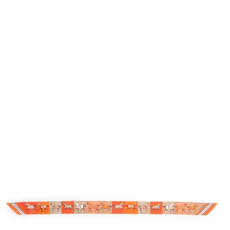 Hermès Twilly Small Orange Scarf ○ Labellov ○ Buy and Sell Authentic Luxury