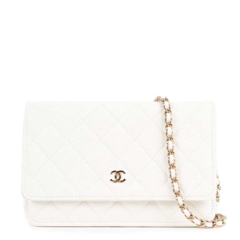 CHANEL Wallet on Chain White CaviarNew RRP 2810  LUV Preloved