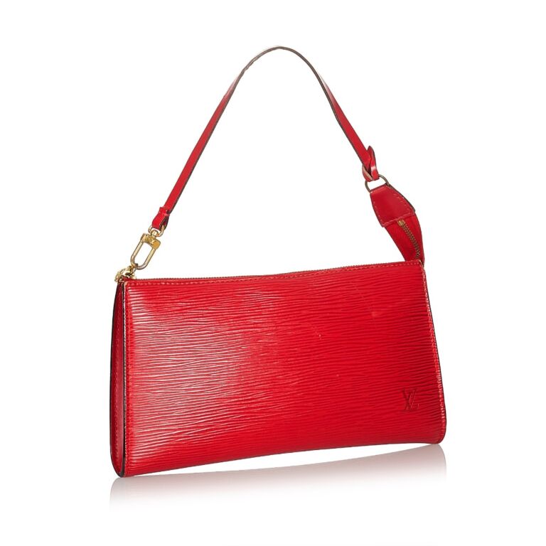 Louis Vuitton Red Epi Leather Noe Shoulder Bag ○ Labellov ○ Buy