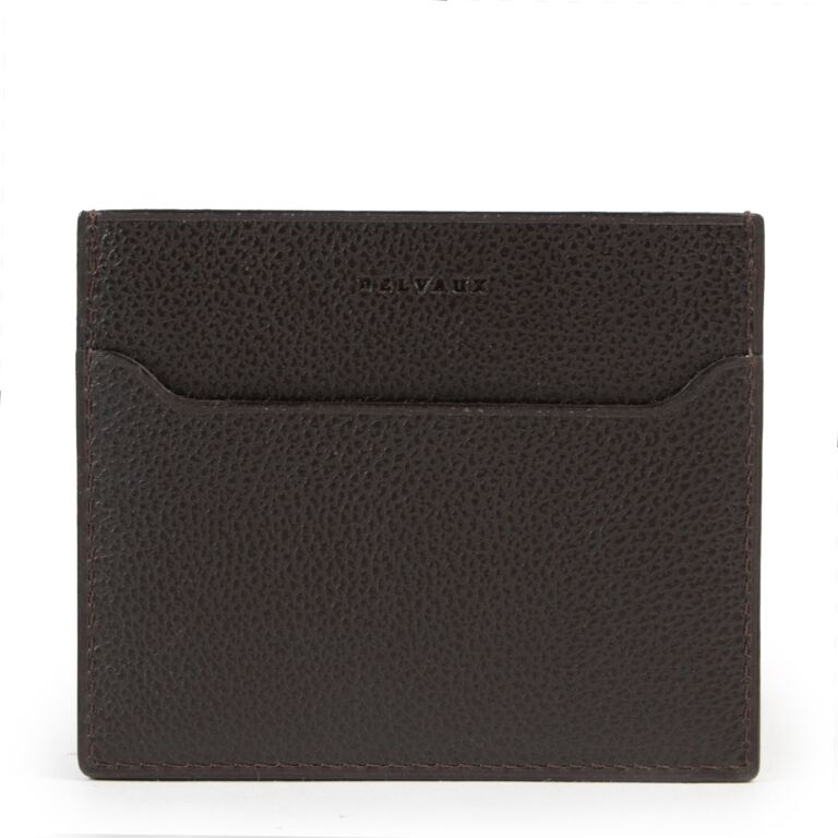 Delvaux Brown Côme Jumping Card Holder Labellov Buy and Sell Authentic ...