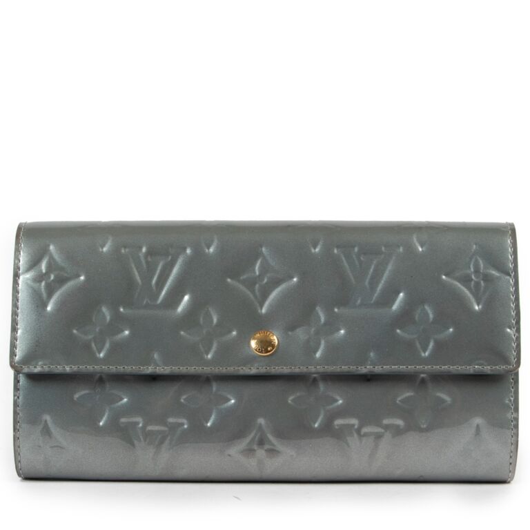 Leather card wallet Louis Vuitton Grey in Leather - 23548026