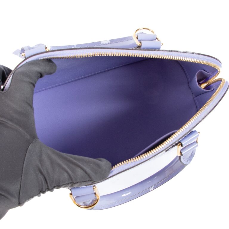 Louis Vuitton Purple Vernis Alma BB Leather Patent leather ref