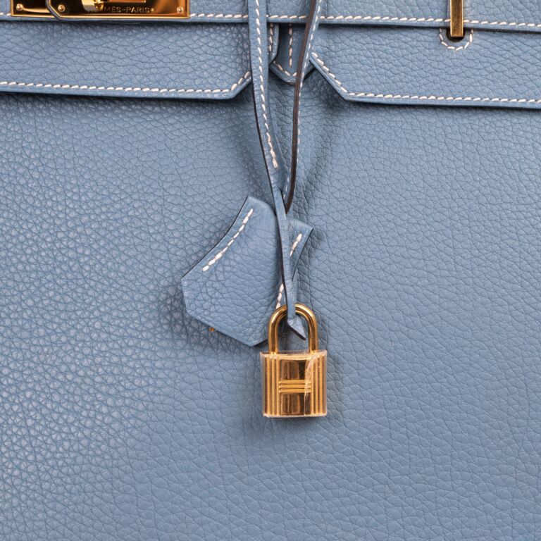 Hermes Togo Blue Jean Birkin 40 GHW ○ Labellov ○ Buy and Sell