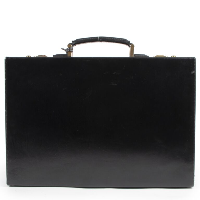 Delvaux Black Leather Briefcase ○ Labellov ○ Buy and Sell 
