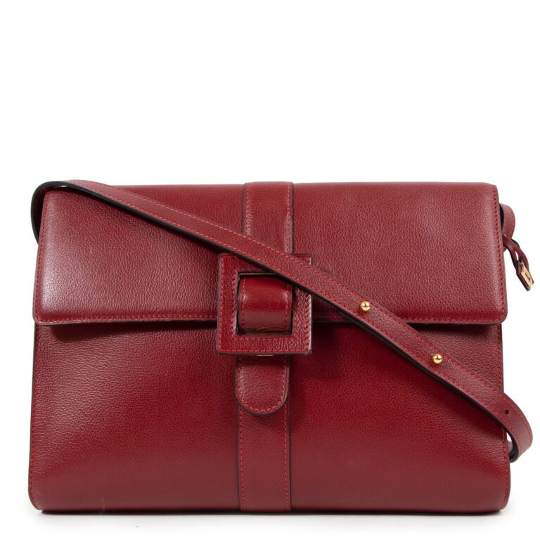Delvaux Rosso Jumping Nouveau Leather Promesse Crossbody Bag Labellov ...