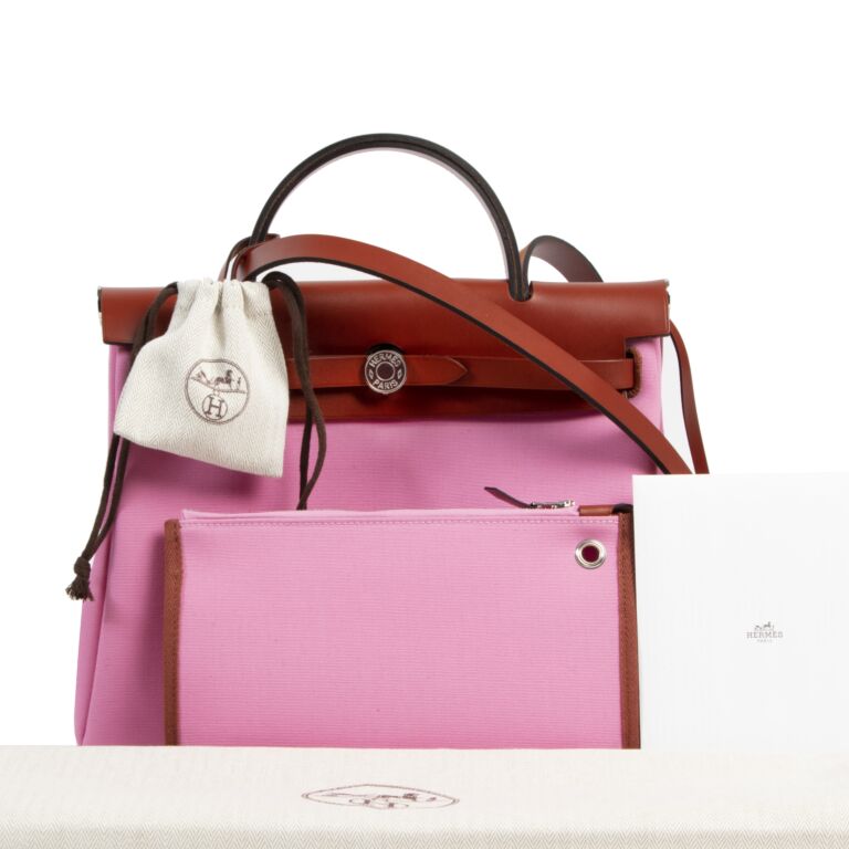 Hermès Herbag 31 Retourne Pink/Cuivre ○ Labellov ○ Buy and Sell