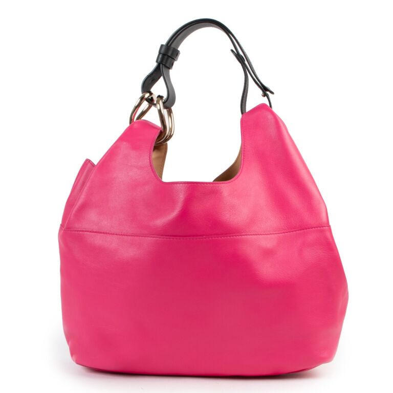 Delvaux givry with me raspberry color MM Fuschia Leather ref
