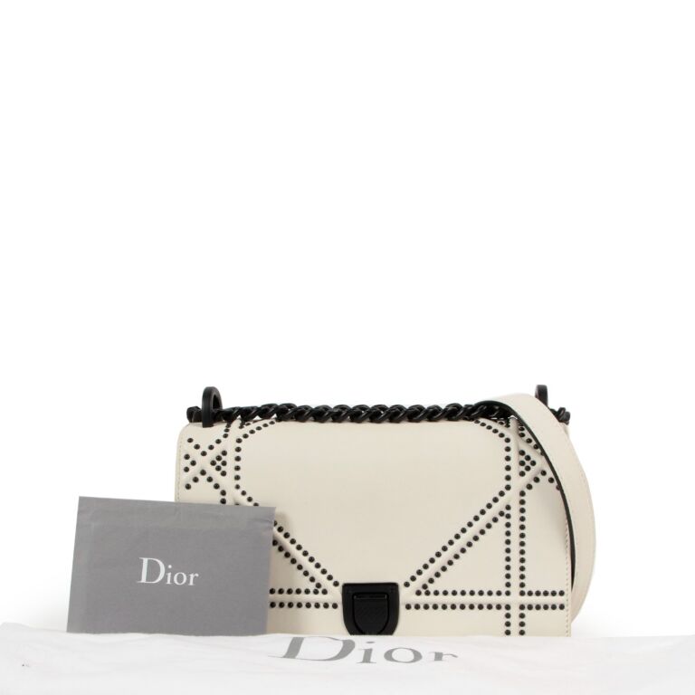 Christian Dior Diorama Small Shoulder Bag Black Cannage Leather