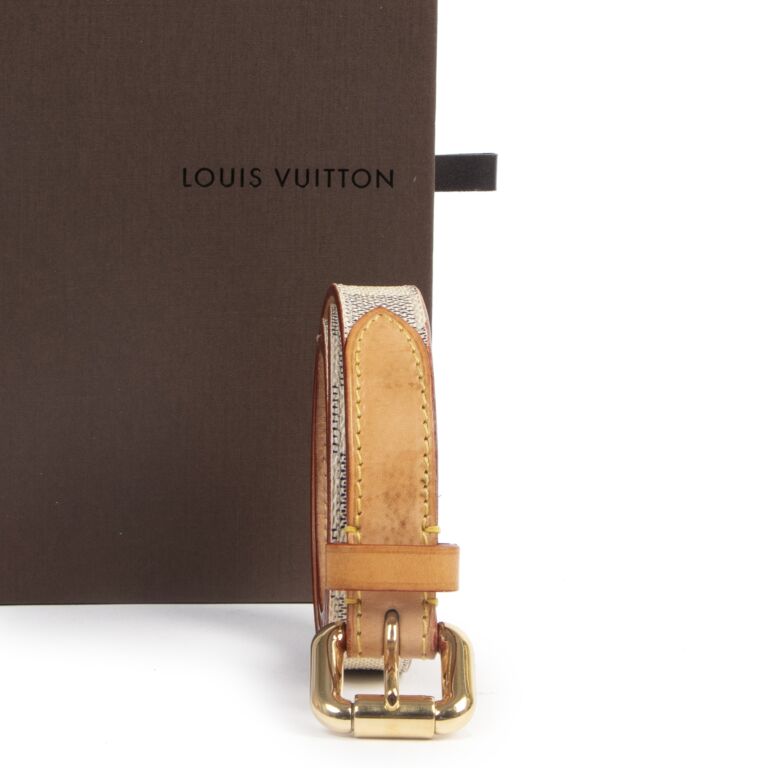 Louis Vuitton Damier Azur Canvas Initiales Belt 90CM at 1stDibs