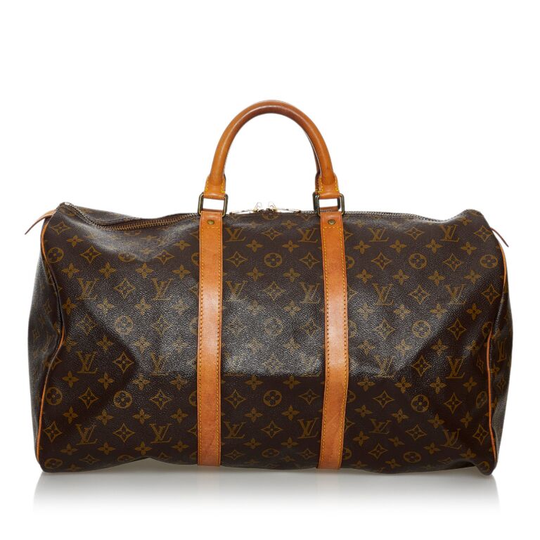 AUTHENTIC LOUIS VUITTON KEEPALL 50 DUFFLE BAG FOREVER MONOGRAM