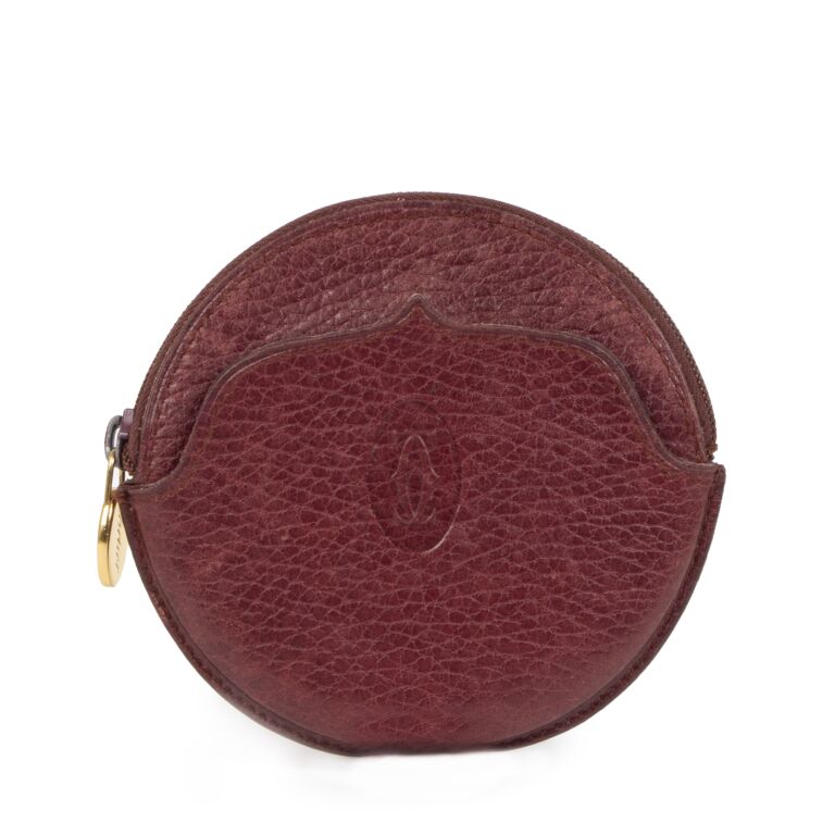 Leather purse Cartier Burgundy in Leather - 41163719