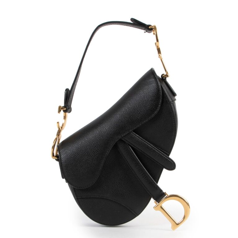 Christian Dior Black Mini Saddle Bag With Strap Labellov Buy and Sell ...