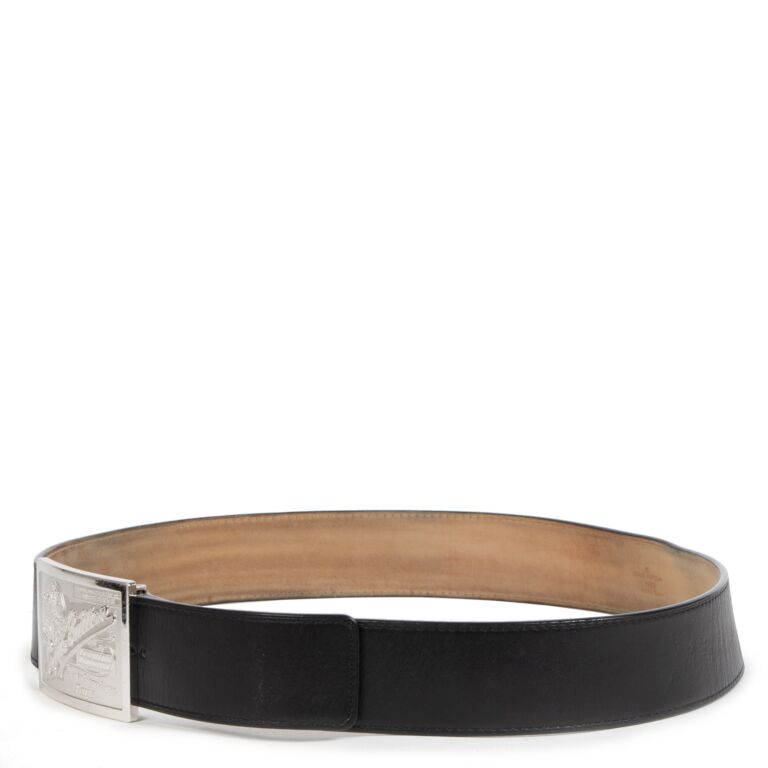 LOUIS VUITTON Travelling RequisitesSize 38 Black Leather Belt at 1stDibs