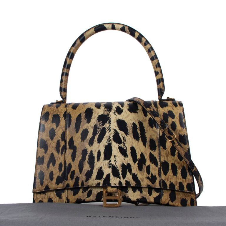 Balenciaga Hourglass Medium Limited Edition Leopard Printed Bag ○ Labellov  ○ Buy and Sell Authentic Luxury