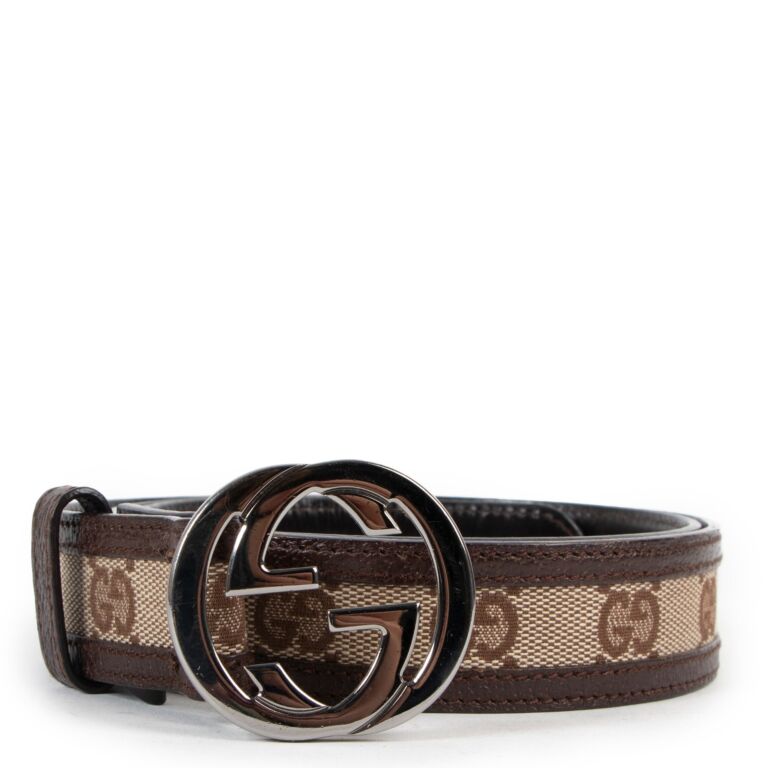 Gucci GG Canvas Belt - Size 95 Labellov Buy and Sell Authentic Luxury
