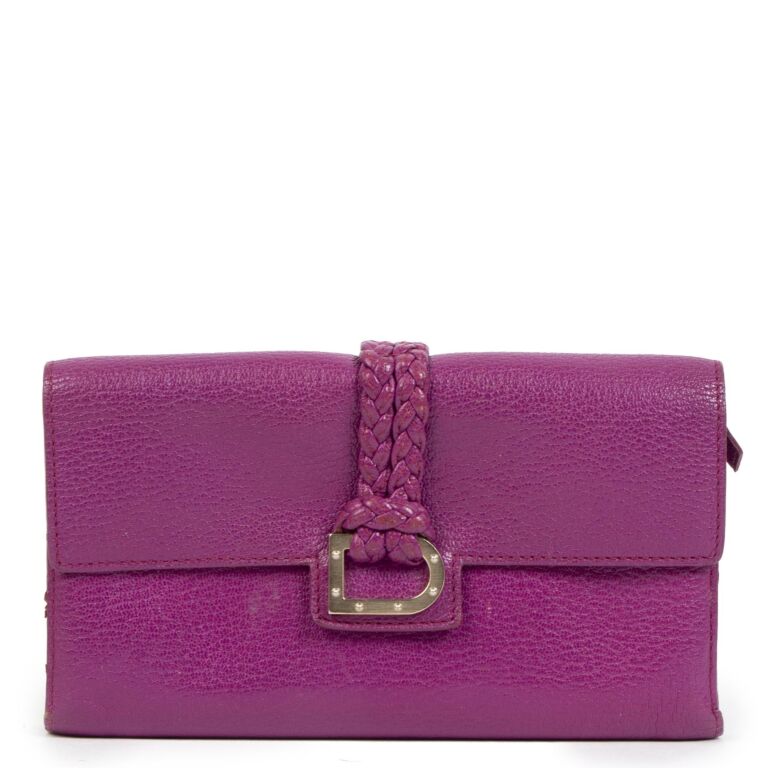 Delvaux Fuchsia Wallet Labellov Buy and Sell Authentic Luxury