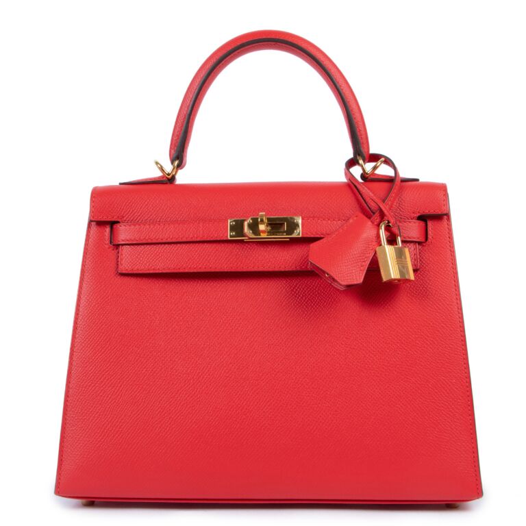 Hermès Kelly 25 Rouge Tomate Epsom GHW ○ Labellov ○ Buy and Sell