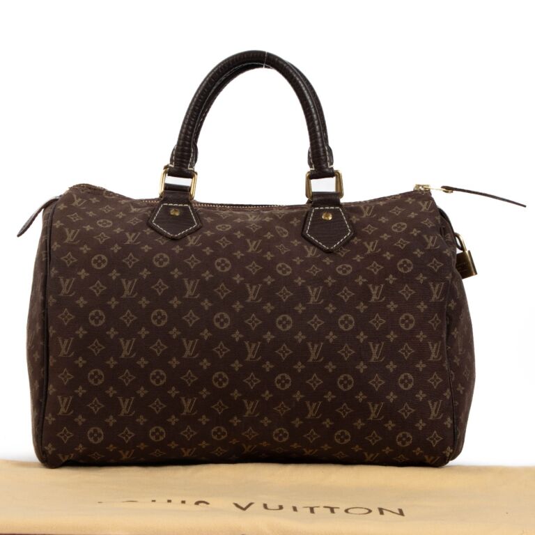 Louis Vuitton Ebene Monogram Mini Lin Speedy 30 ○ Labellov ○ Buy and Sell  Authentic Luxury